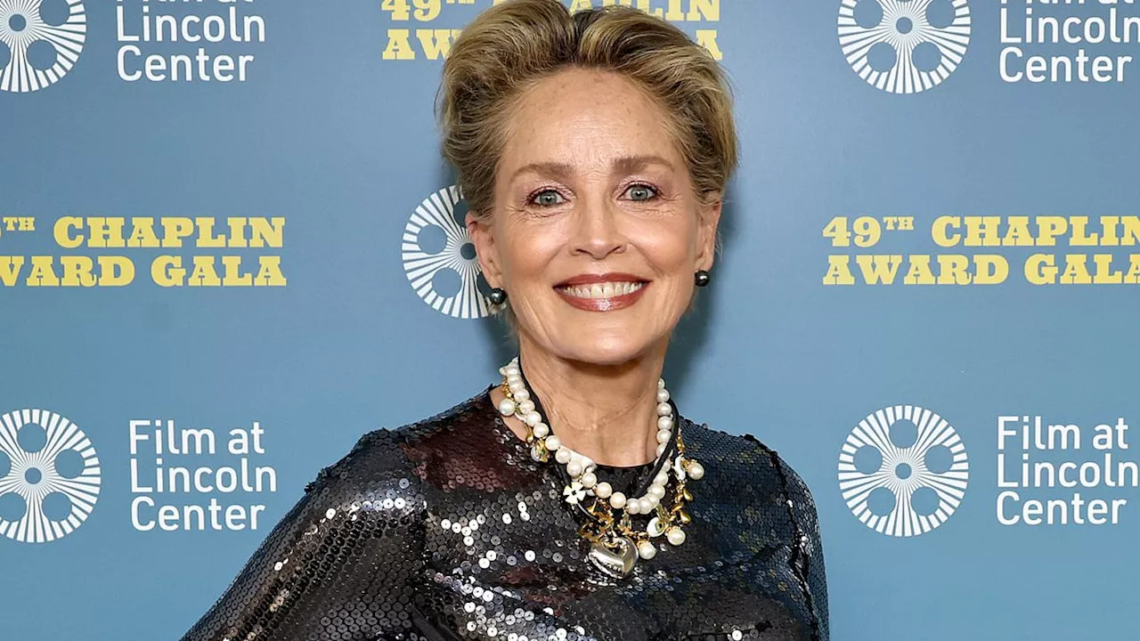 Sharon Stone, 66, shares rare photo of all three sons Roan, 24, Laird, 19, and Quinn, 17, in family...