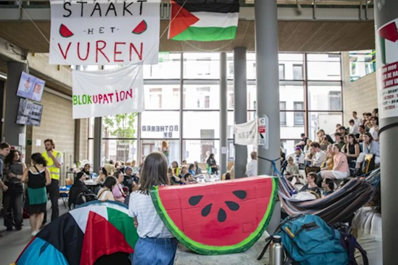 Pro-Palestijnse actievoerders negeren deadline Antwerpse rector