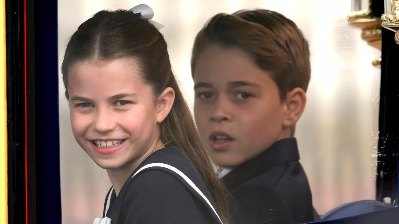 Kate Middleton's Kids Prince George, Princess Charlotte and Prince Louis Attend 2024 Trooping the Colour