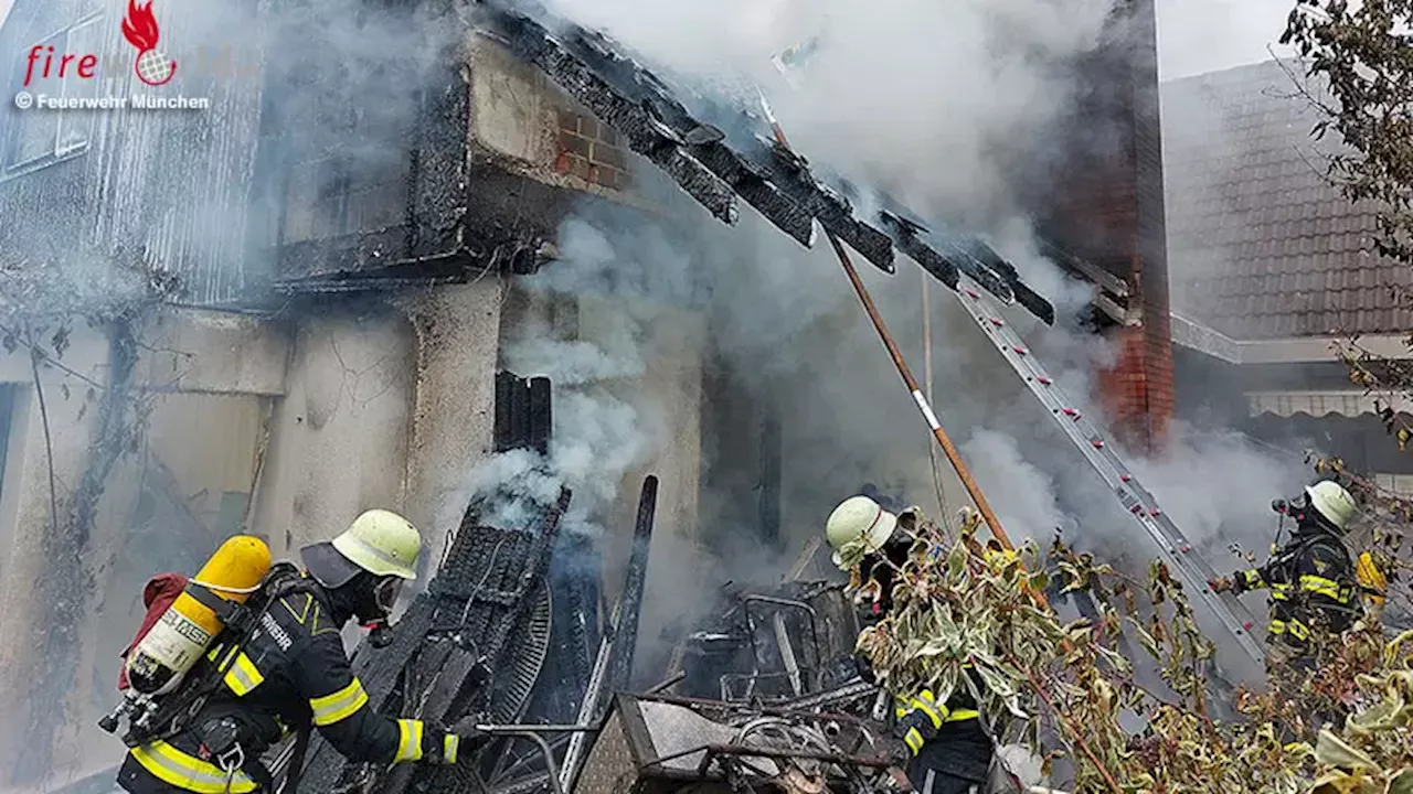 Bayern: Hoher Schaden bei Brand eines Einfamilienhauses in München