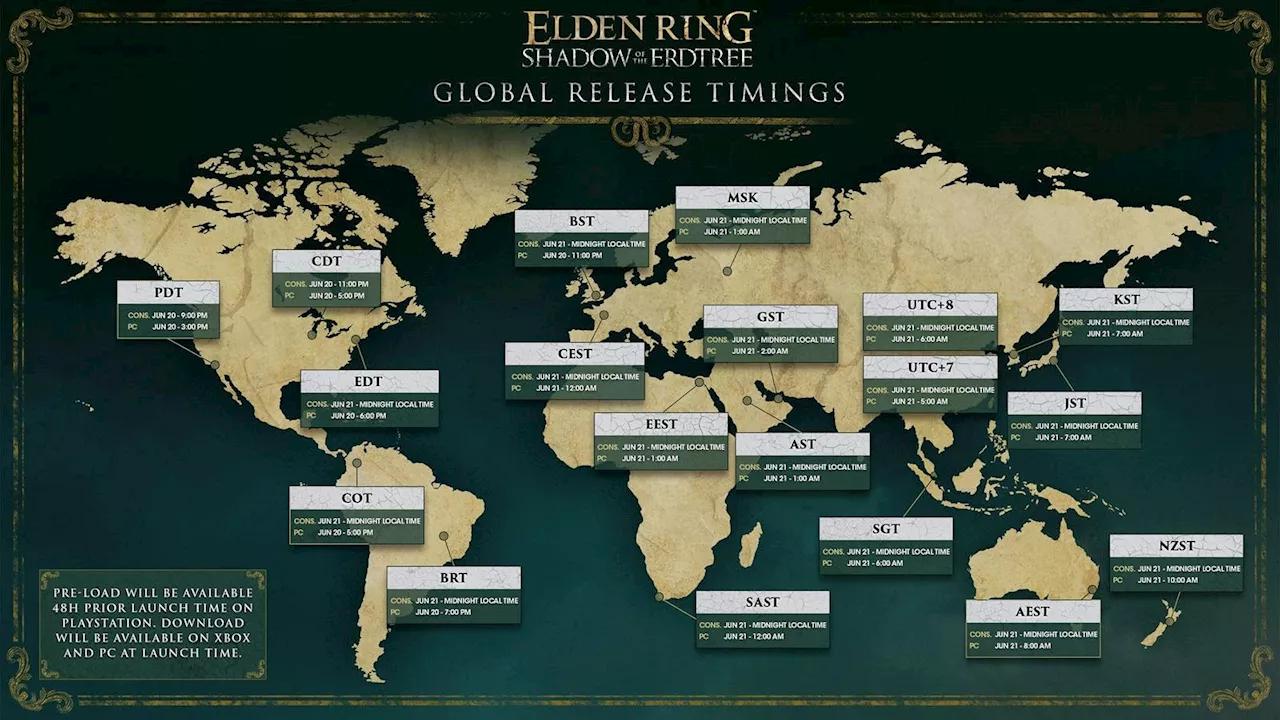 Here Are The ‘Elden Ring: Shadow Of The Erdtree’ Release Times, Preload Times For Launch