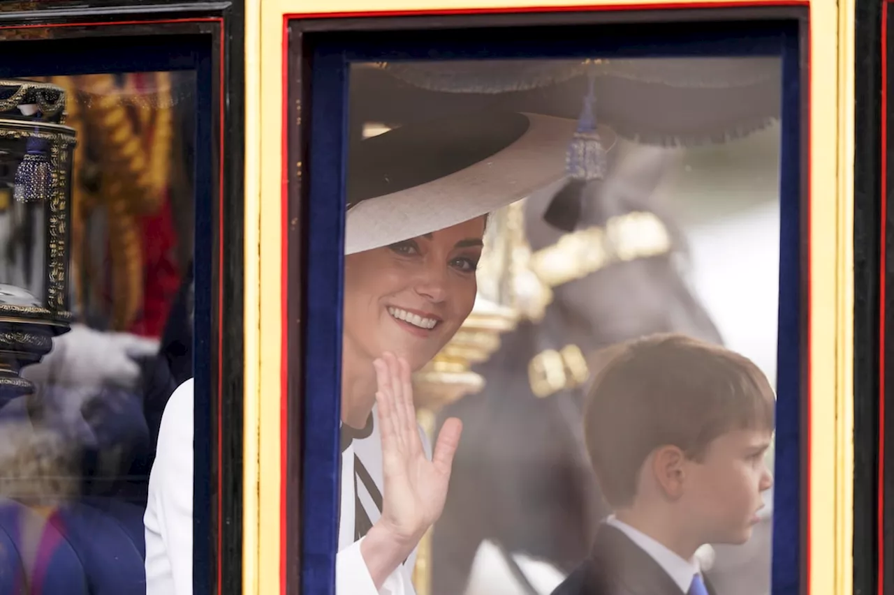 Princess of Wales returns to public view at military parade honouring King Charles III