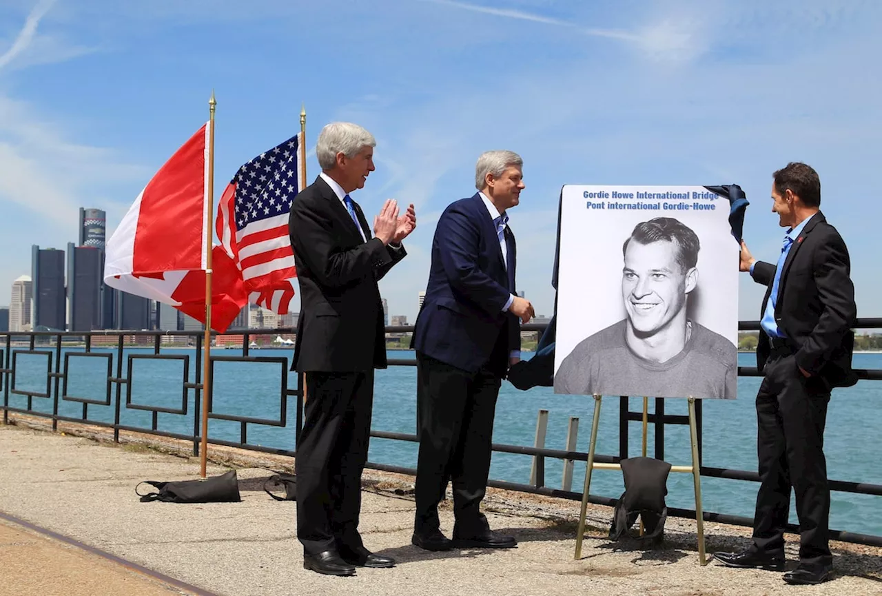 Second bridge between Detroit and Windsor becomes official crossing, named after Gordie Howe