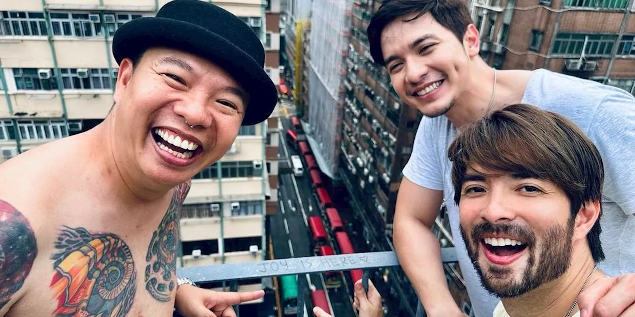 Alden Richards, Joross Gamboa, and Jeffrey Tam are now in Hong Kong for 'Hello, Love, Again'