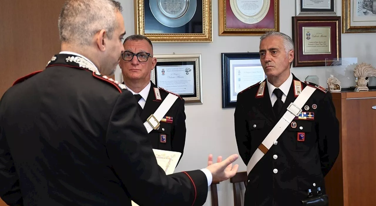 Il comando provinciale dei carabinieri saluta gli appuntati scelti Umberto Busiello e Luca Leonardi