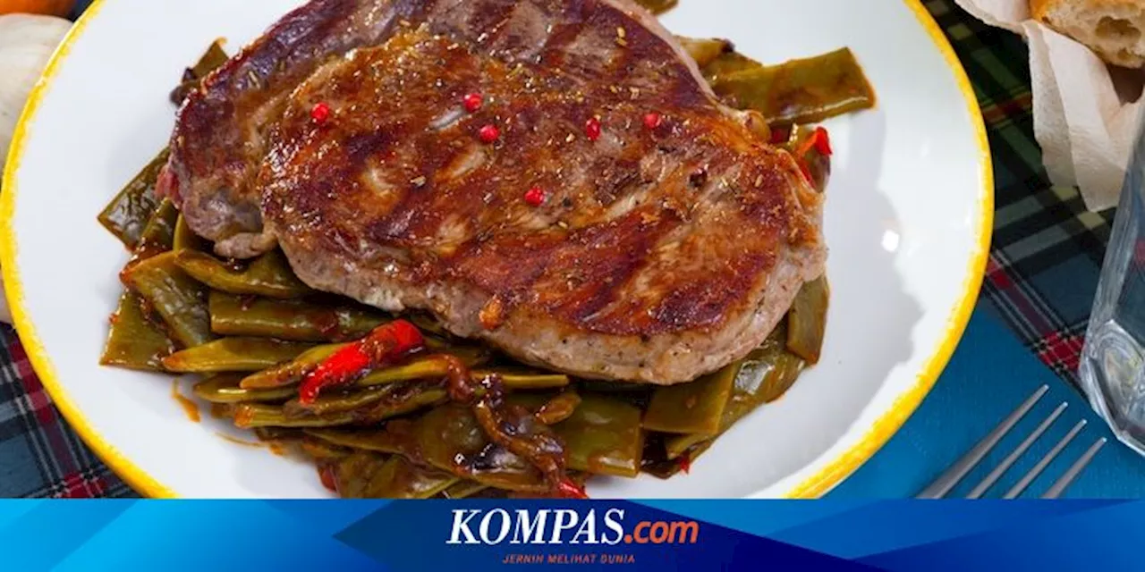 Resep Sirloin Steak Saus Jamur, Olahan Daging Sapi untuk 5 Porsi