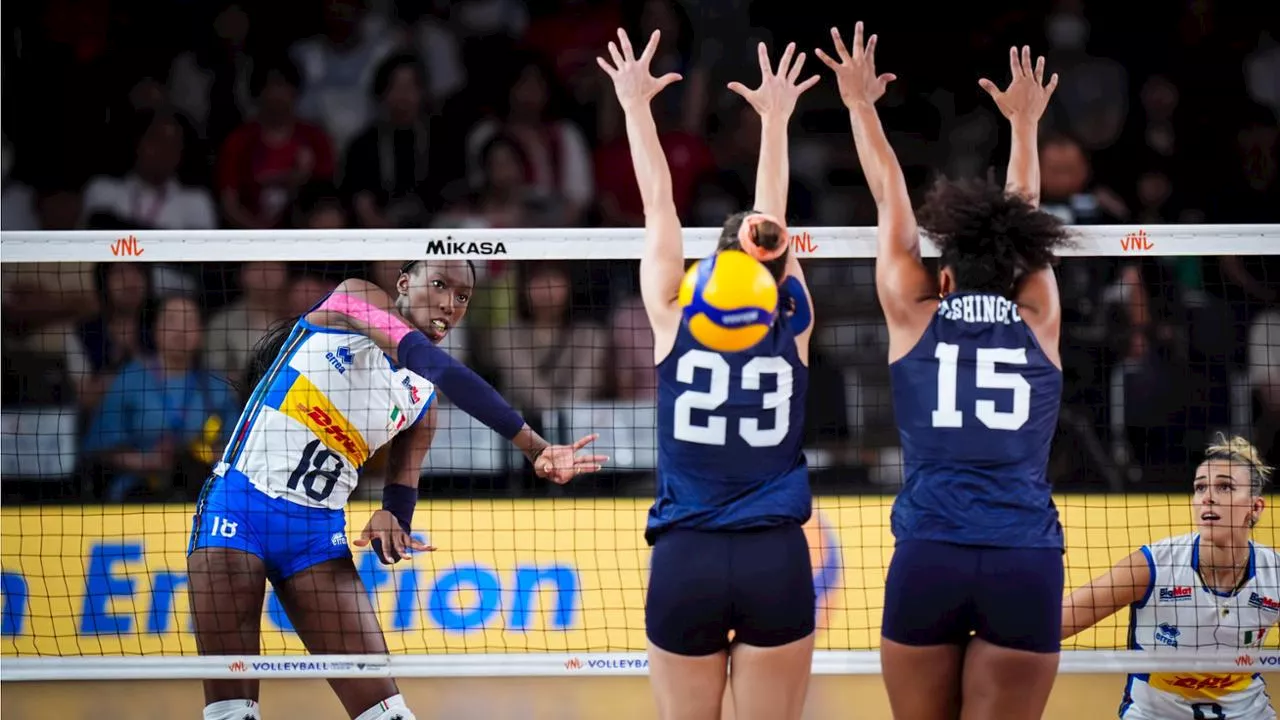 Vnl 2024 femminile, Italia-Stati Uniti 3-1: le azzurre non si fermano più