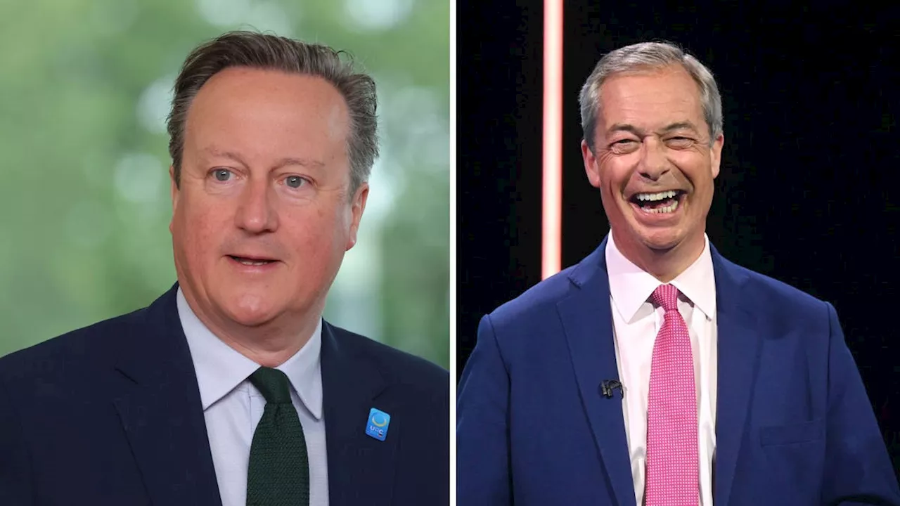 David Cameron says Nigel Farage is trying to destroy the Conservative Party through Reform UK