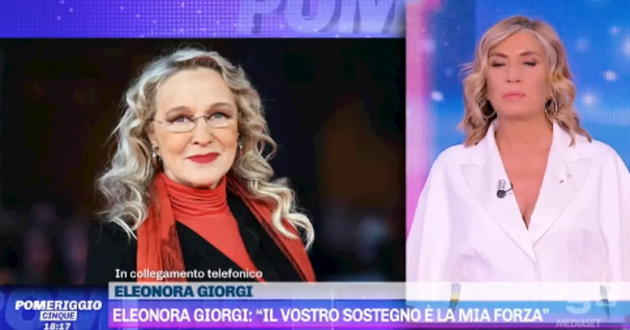 Pomeriggio 5, Eleonora Giorgi e il tumore: &#034;Bombardata dalla chemio, mi ha abbattuta&#034;