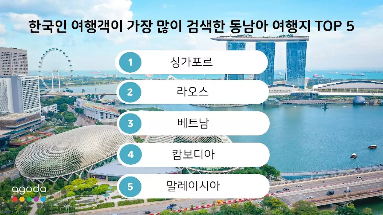 아고다, 동남아시아 검색하는 한국인 여행객 25% 증가…1위는 싱가포르