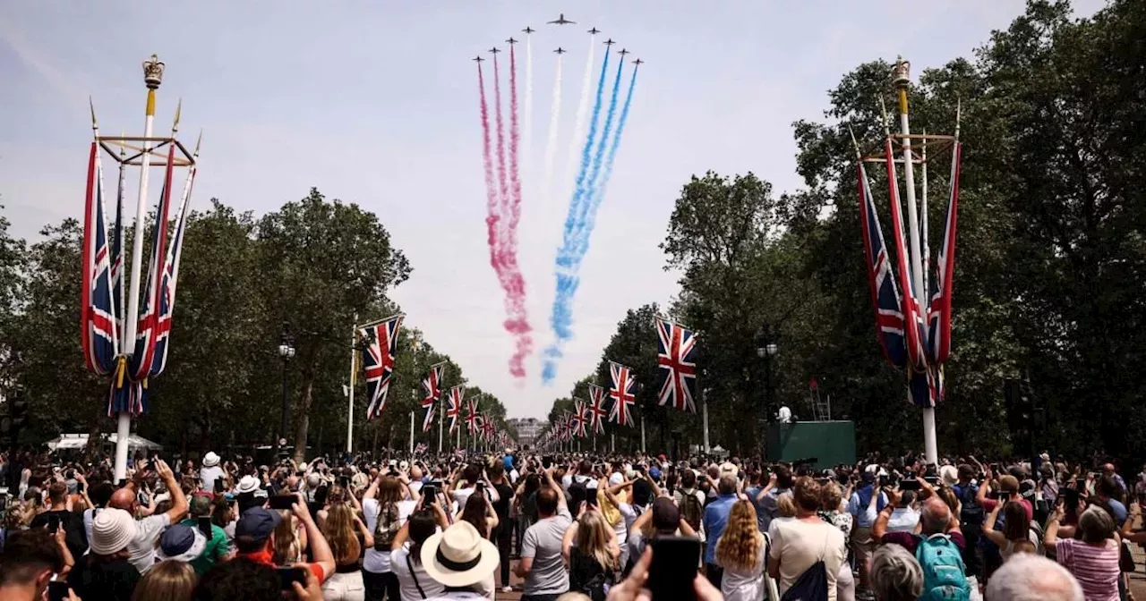Map shows Red Arrow flight path today for Trooping the Colour 2024