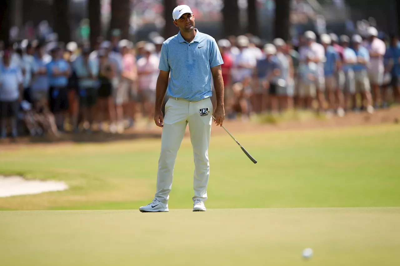 Scheffler has another tough day fighting the Pinehurst No. 2 greens at the US Open