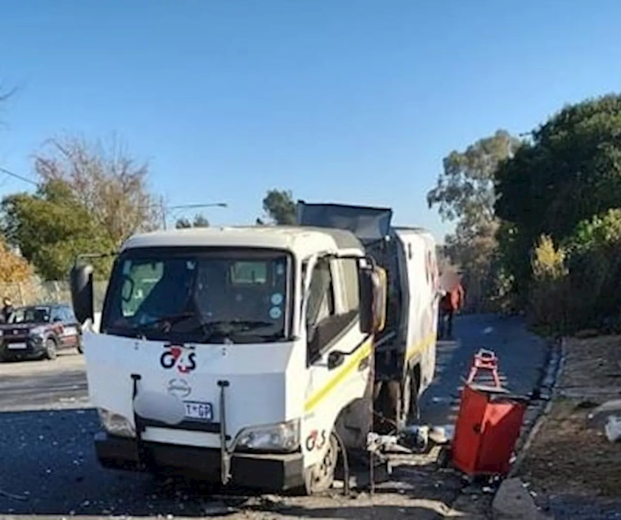 Police on lookout for suspects after cash-in-transit vehicle bombing, robbery in Benoni