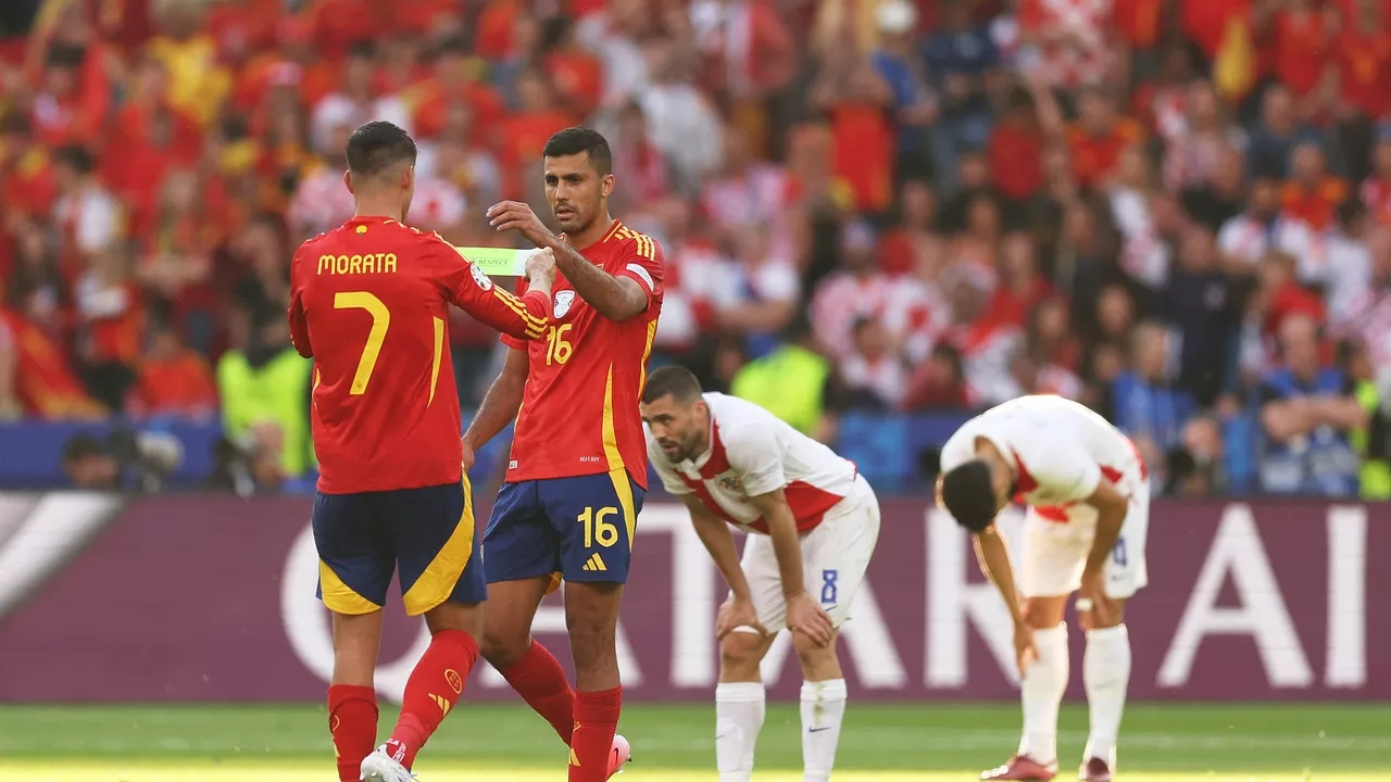 Morata y Rodri se marchan lesionados en el festín de España ante Croacia