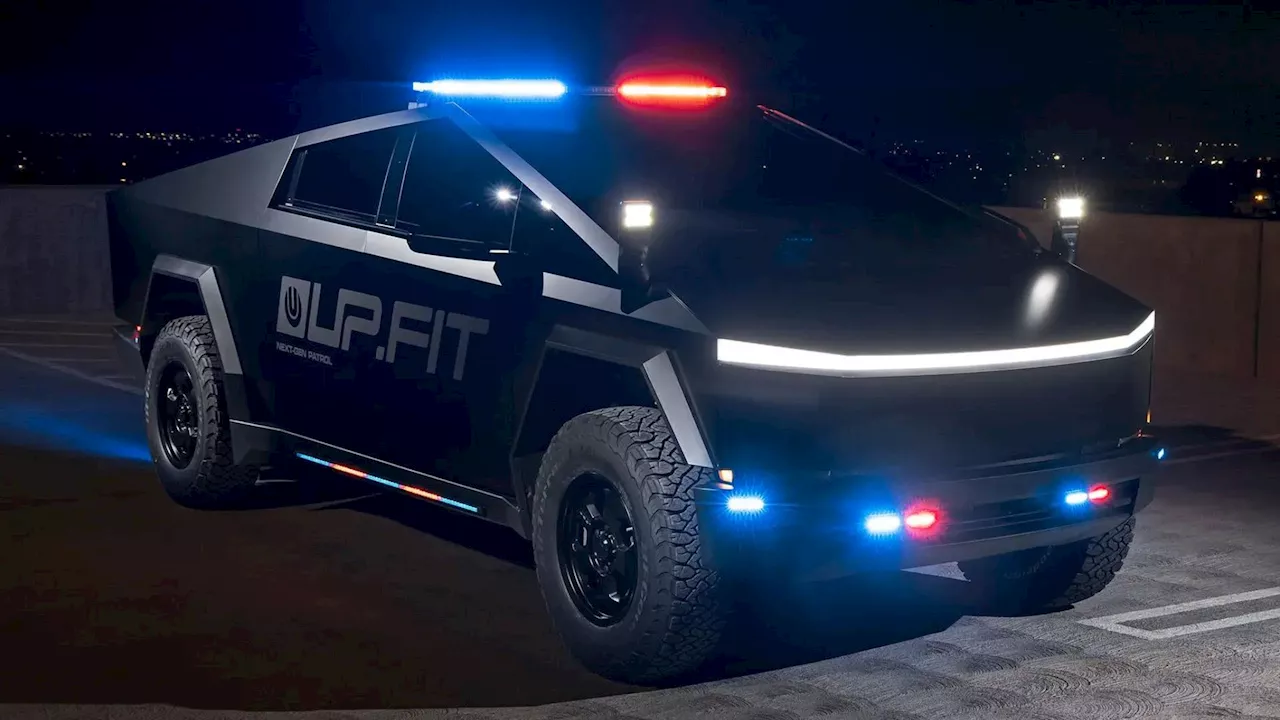 Someone just made a police package for the Tesla Cybertruck