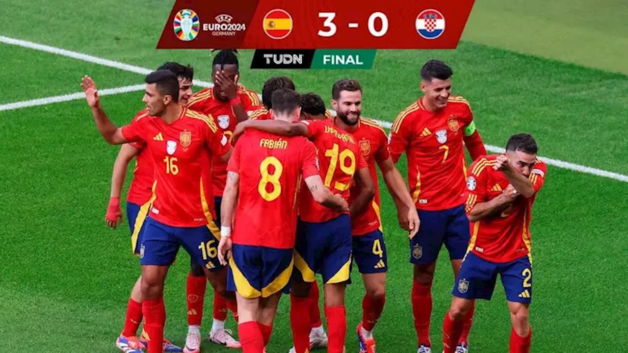 España aparece con 'Furia' y golea a Croacia en su debut en la Euro 2024