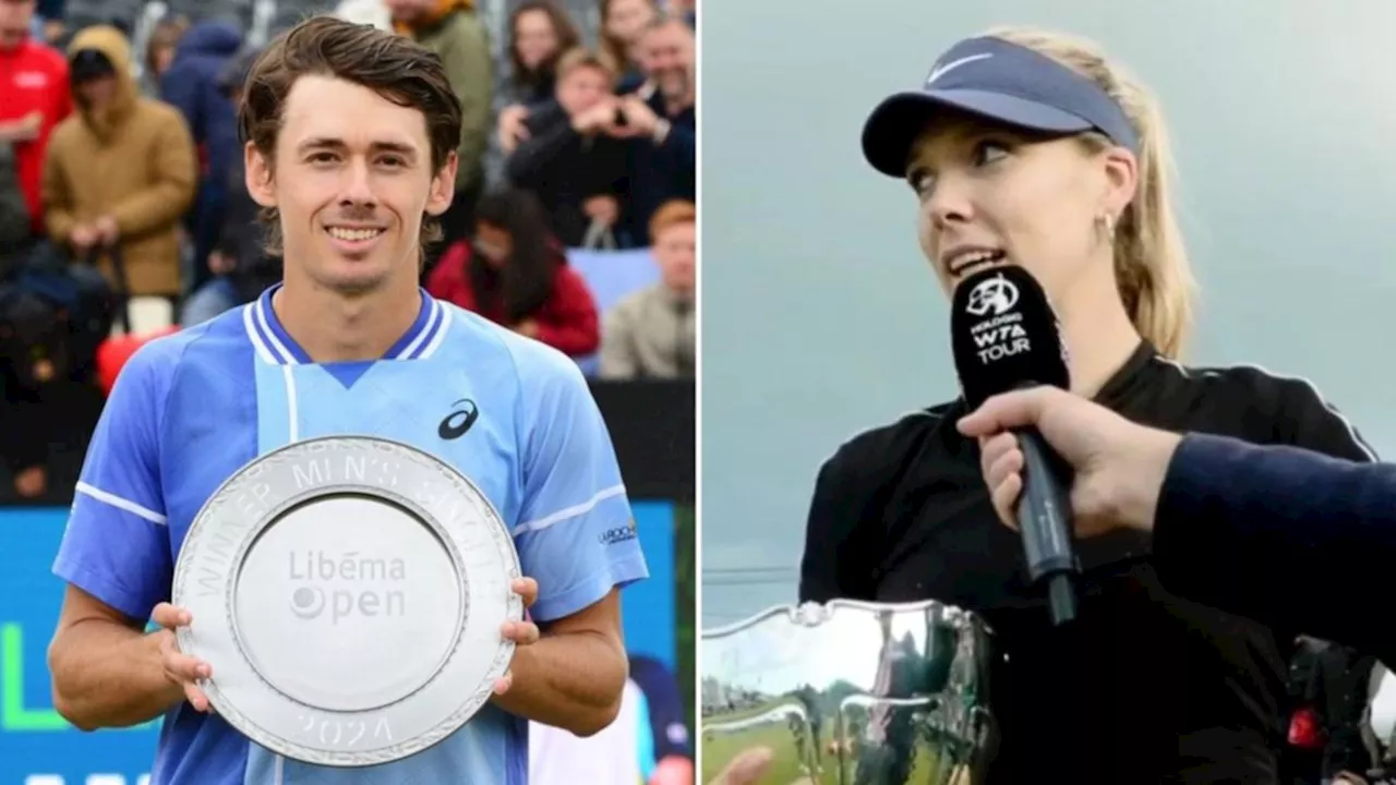 Alex de Minaur cops cheeky warning from partner Katie Boulter after double title delight