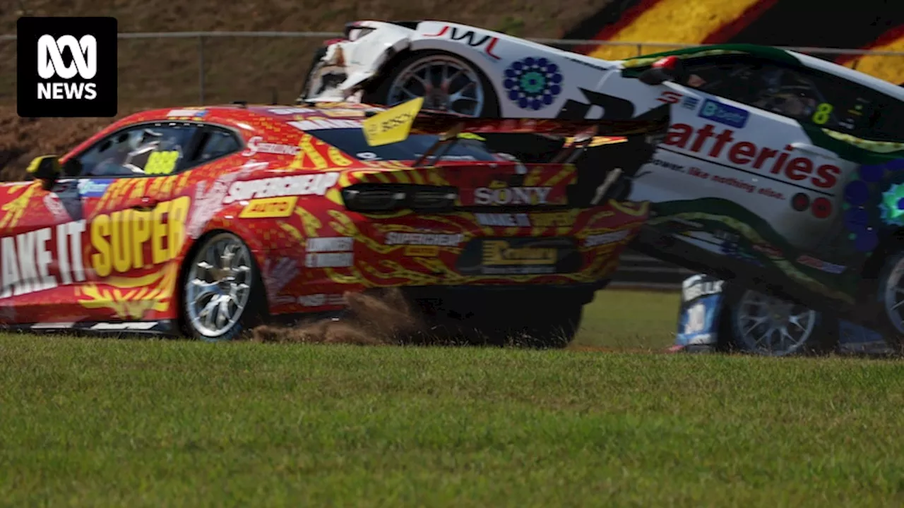 Broc Feeney takes out both Supercars races in Darwin as first lap sees spectacular crash