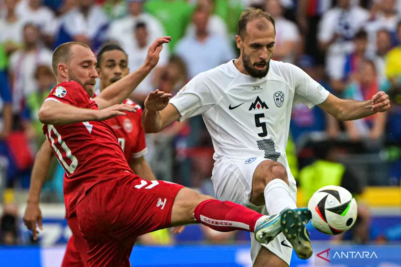 Laga perdana Grup C antara Slovenia kontra Denmark berakhir imbang 1-1