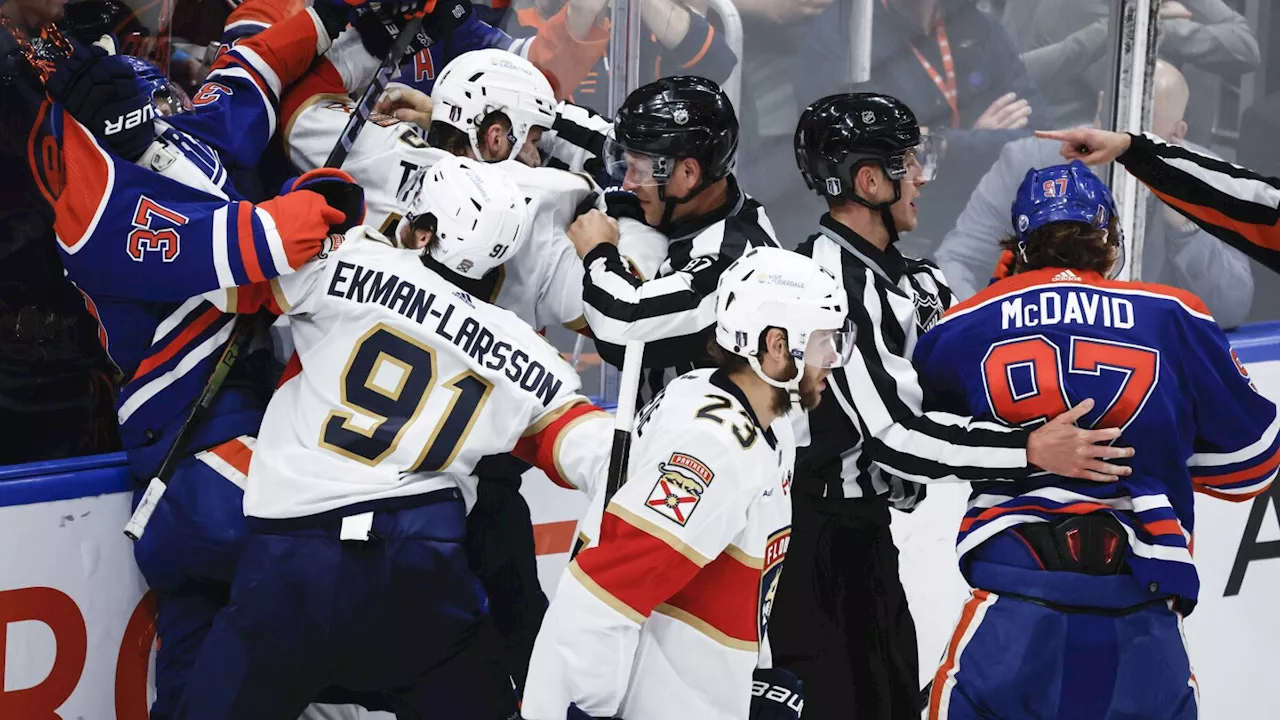 Tkachuk-McDavid post-whistle scrum is 'classic playoff hockey' in the Stanley Cup Final