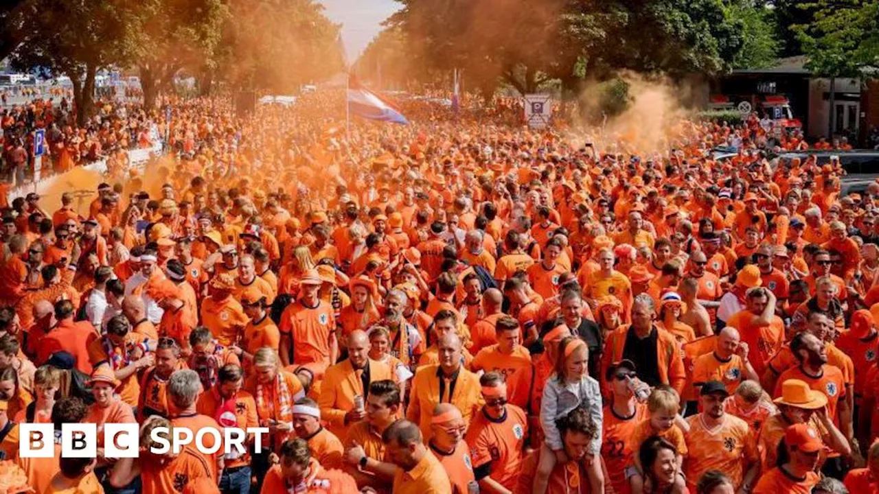 Euro 2024: Lions, cheese hats and a double-decker bus - joining the Netherlands fan parade