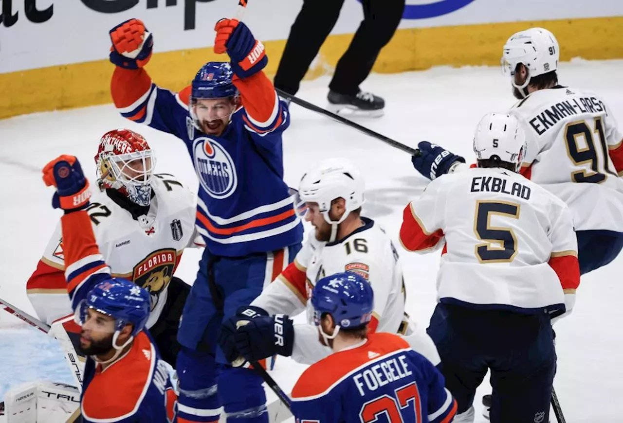 Edmonton Oilers rout Florida Panthers 81 in Game 4 to avoid being swept in Stanley Cup Final