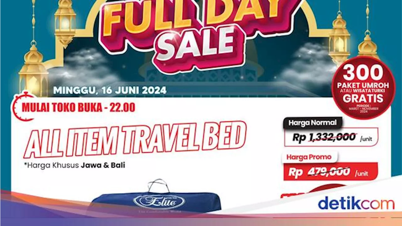 Beli Travel Bed di Transmart Full Day Sale Cuma Rp 300 Ribuan!