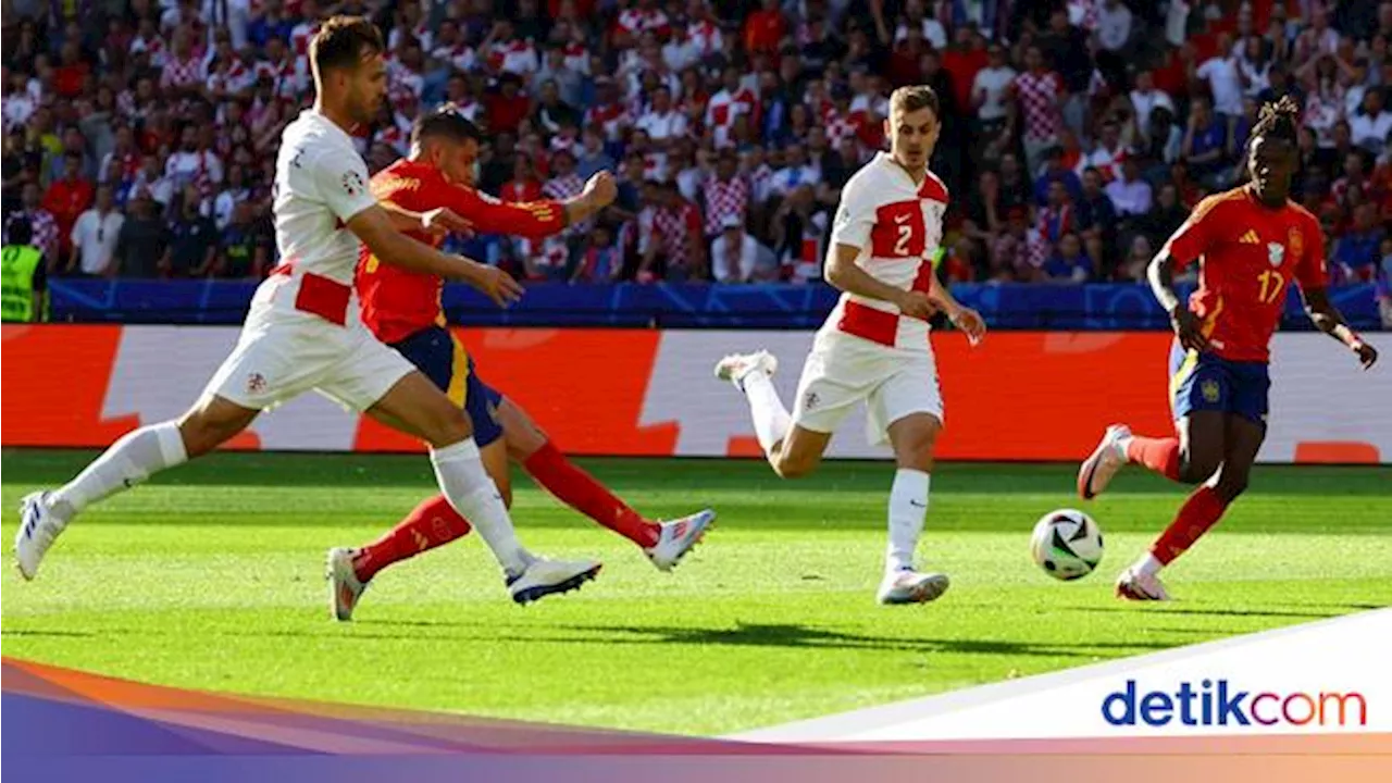 Babak I Selesai, Spanyol Ungguli Kroasia 3-0