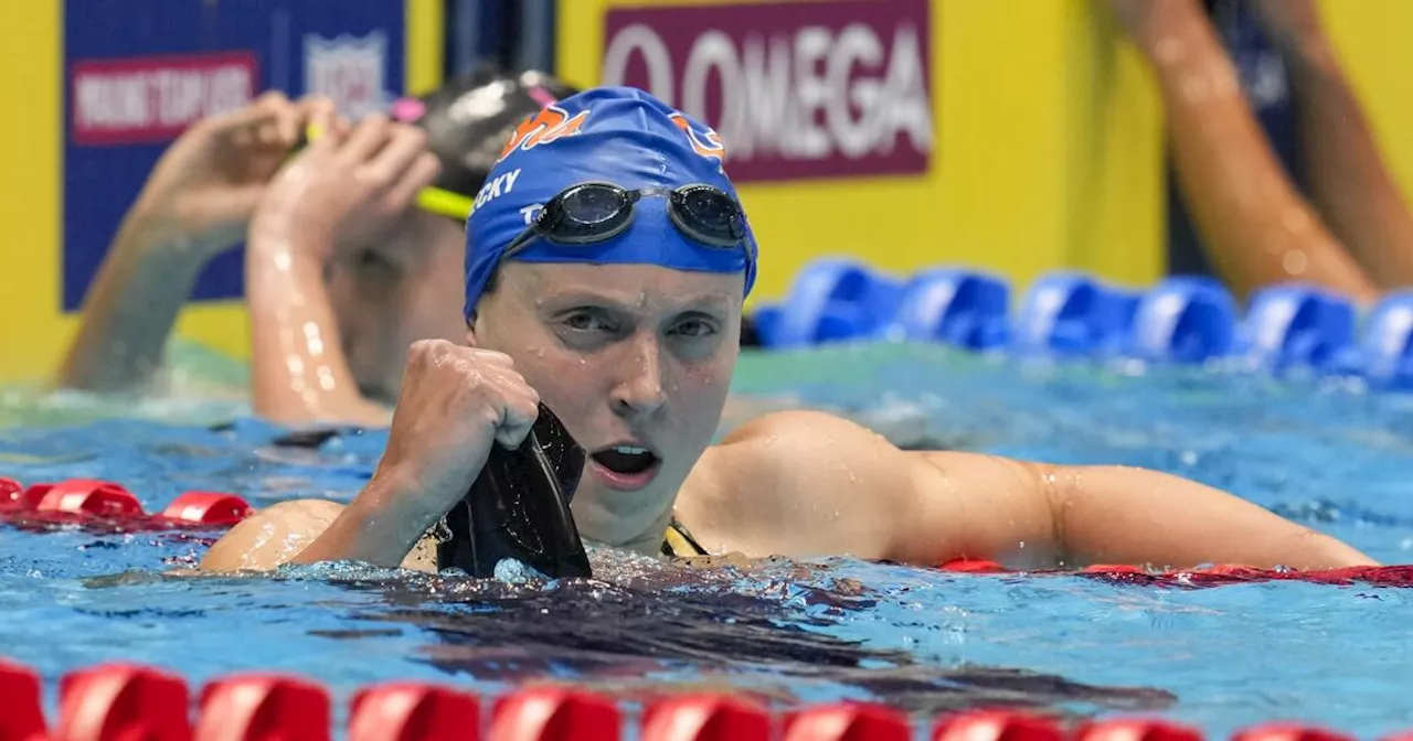 Katie Ledecky qualifies for her fourth Olympics; Gretchen Walsh sets world record