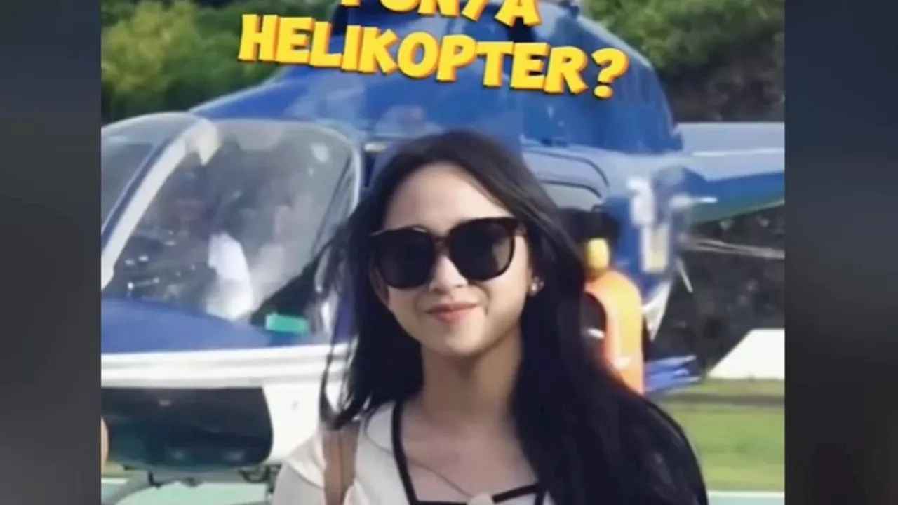 Dita Karang Flexing Disambut Bak Putri Kerajaan dan Naik Helikopter di Bali