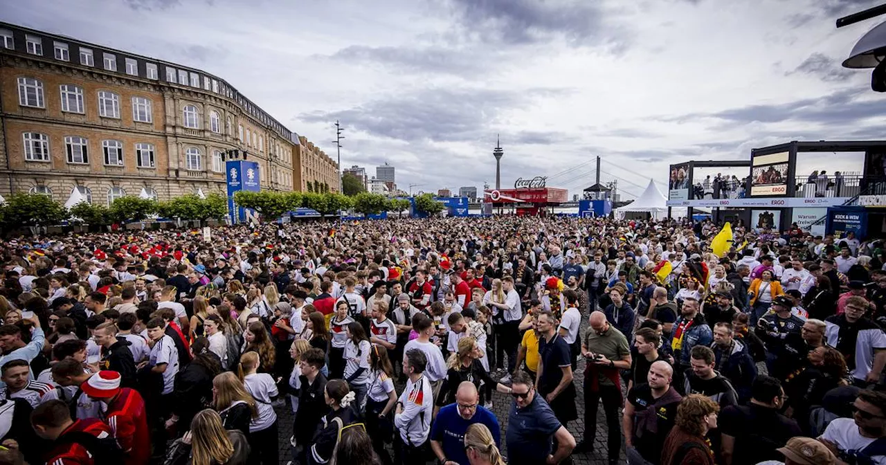 EM 2024 in Düsseldorf: Burgplatz wurde zu voll - Einlassstopps an Fan-Zonen