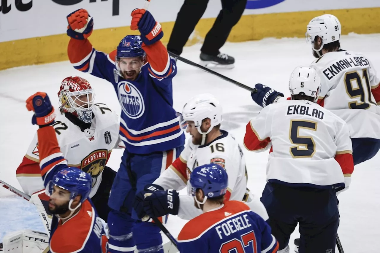 McDavid, Oilers avoid sweep, thump Panthers 8-1 in Game 4 of Stanley Cup final