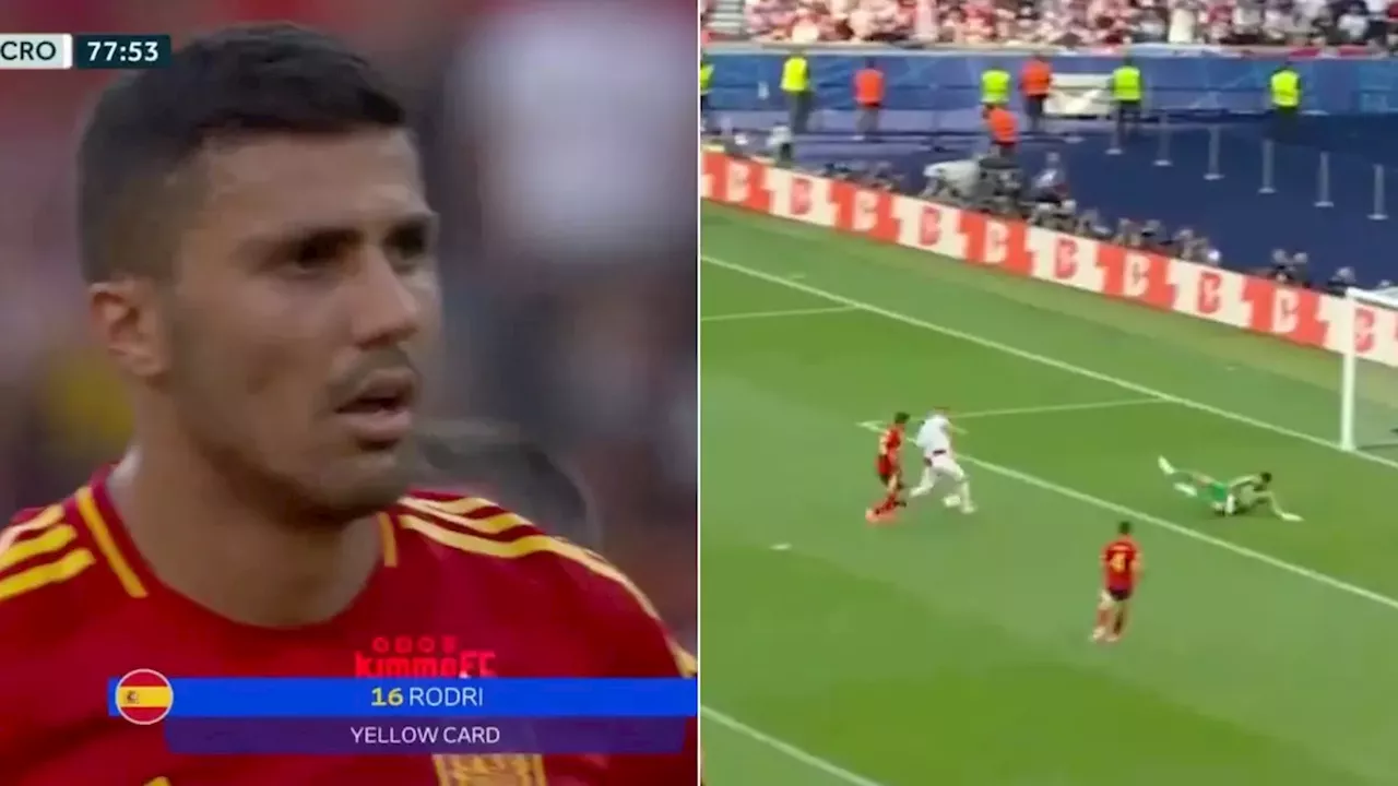 Why Rodri wasn't sent off in Spain vs Croatia despite Man City star giving away penalty