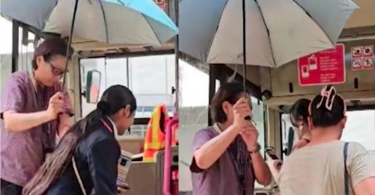 SG bus driver helps shelter passengers from rain