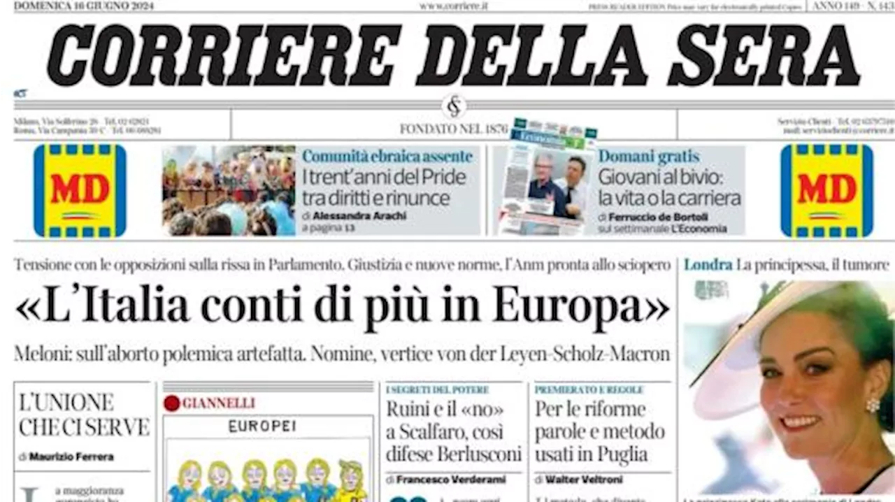 Italia ok all'esordio, CorSera: 'Azzurri, buona la rima dopo la partenza choc'