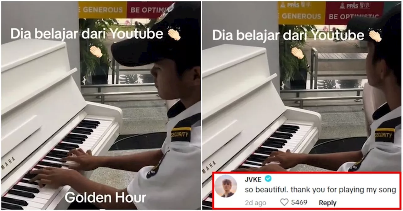 Security Guard at Shah Alam Library Plays Golden Hour by JVKE, Artist Replies to Him