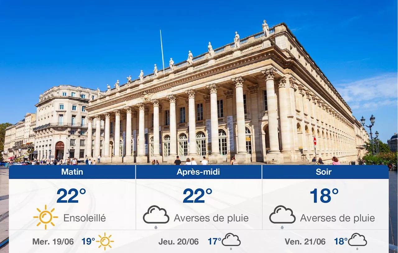 Météo Bordeaux: prévisions du mardi 18 juin 2024