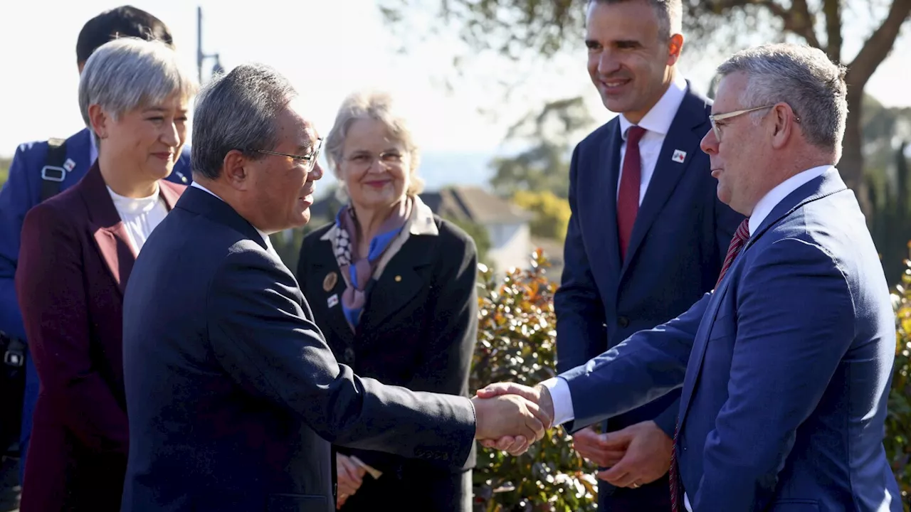 Chinese premier and Australian prime minister meet at Australia's Parliament House