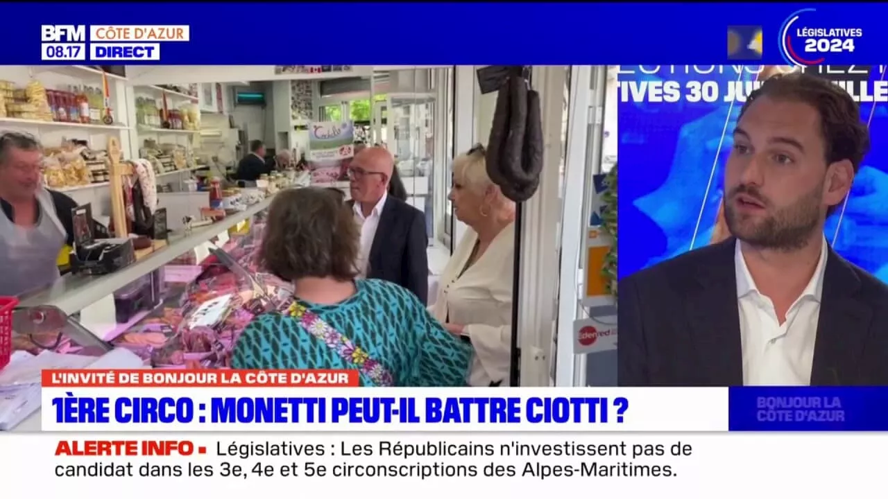 Législatives dans les Alpes-Maritimes: pour Graig Monetti (Horizons), 'Éric Ciotti est discrédité à vie'