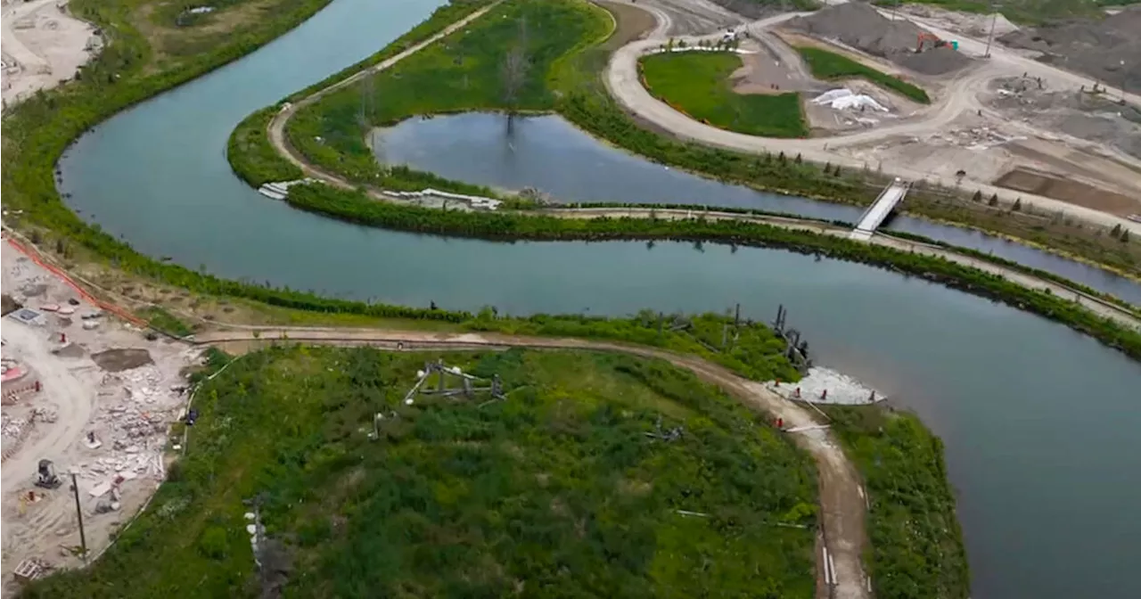 Toronto's new artificial river is looking absolutely spectacular in aerial views