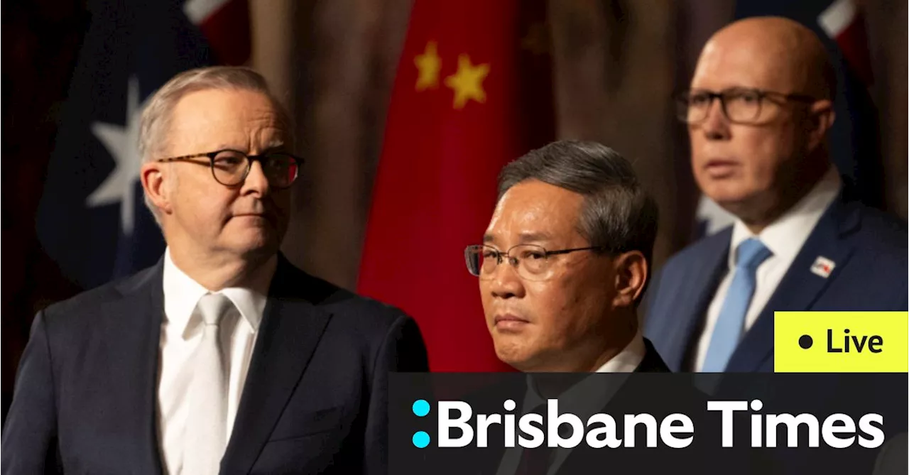 Australia news LIVE: Prime minister hosts Chinese premier in Perth; RBA interest rate decision looms