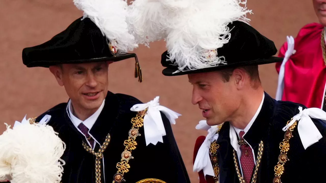 Prince William joins Charles and Queen Camilla at Garter Day service