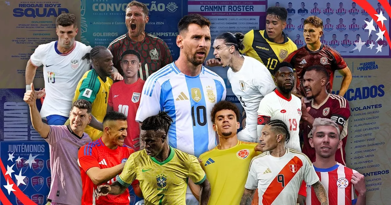 Copa América 2024: las listas de buena fe y los números de los 416 jugadores