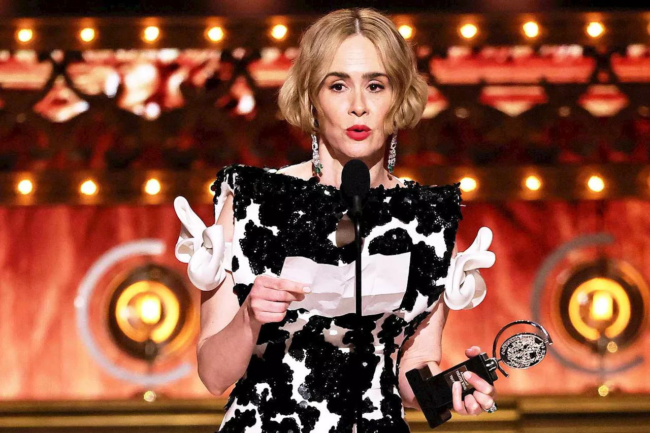 Sarah Paulson wins her first Tony Award for Appropriate, thanks partner Holland Taylor for 'loving me'