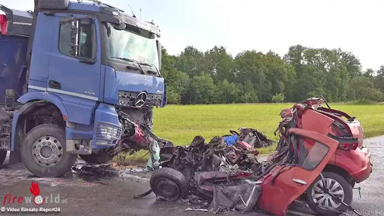 D: Dacia prallt gegen Lkw und wird fast vollständig zerstört → ein Todesopfer bei Neulingen