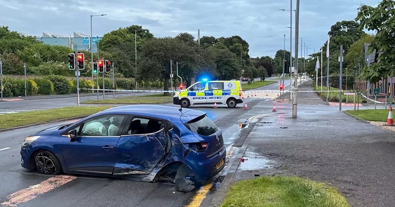 Police searching for driver who fled scene of crash as east end road shut down