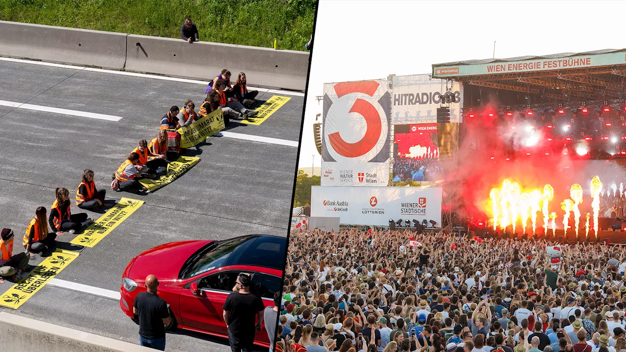 Klimakleber kündigen Störaktion bei Donauinselfest an