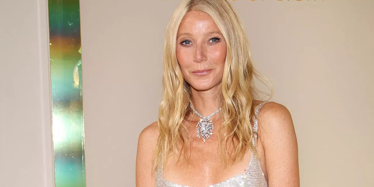 Gwyneth Paltrow's Shimmering, Slinky Gown Was Covered in Thousands of Swarovski Crystals