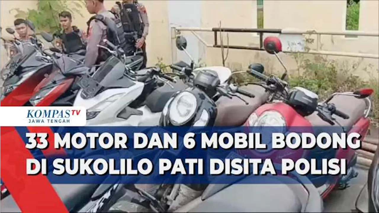 33 Motor dan 6 Mobil Bodong di Sukolilo Pati Disita Polisi