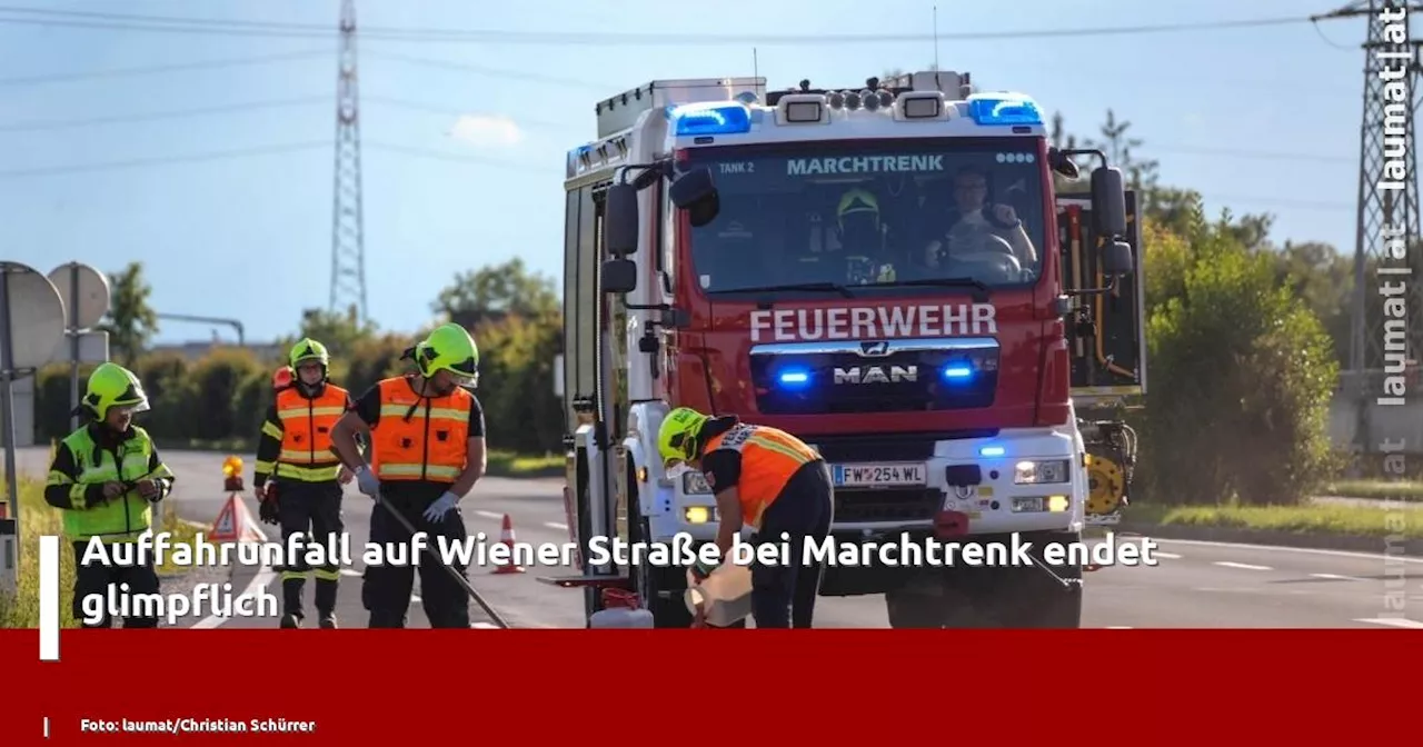 Auffahrunfall auf Wiener Straße bei Marchtrenk endet glimpflich